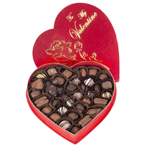 Valentines Assorted Classic Chocolates 28 Pieces In A Heart Shaped