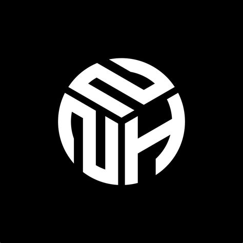 Nnh Letter Logo Design On Black Background Nnh Creative Initials