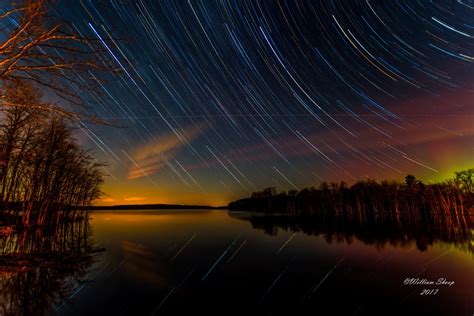 Star Trails And Northern Lights In Upstate New York 5382x3588 Oc