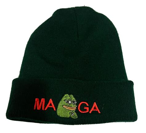 Pepe The Frog Embroidered Maga Knit Beanie Hat Cap New Ebay