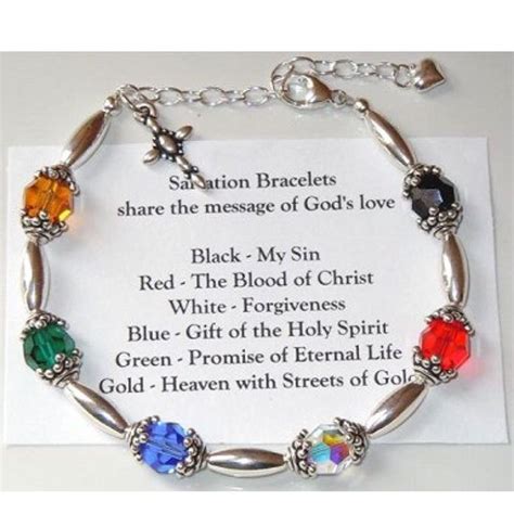 Salvation Bracelet With Swarovski And Silver Beads Great T Etsy Salvation Bracelet Jewelry