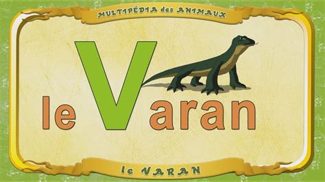 Multipédia Des Animaux La Lettre V Le Varan Youtube