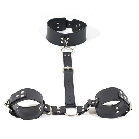 bondage sex toy handcuff adult slave game neck collar fetish women erotic wrist strap restraint