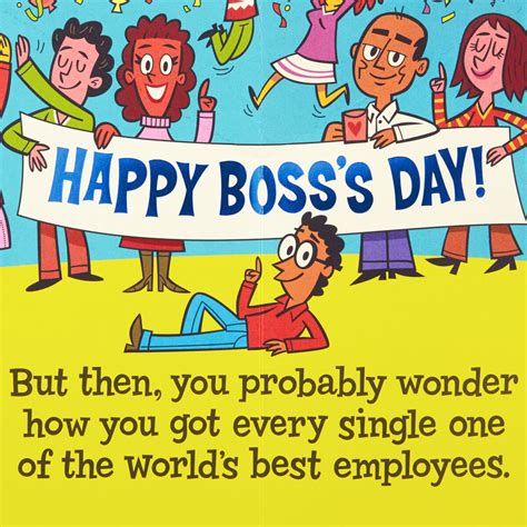 World S Best Boss And Employees Funny Boss S Day Card From Us Greeting Cards Hallmark