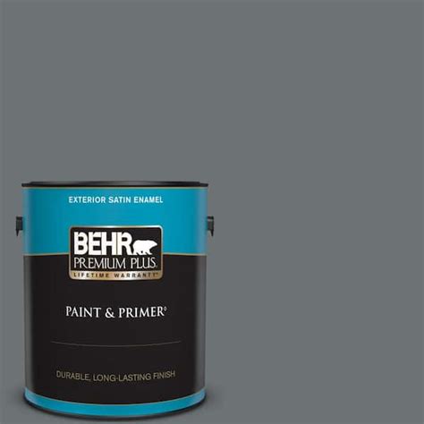 Behr Premium Plus 1 Gal Mq5 28 Dawn Gray Satin Enamel Exterior Paint