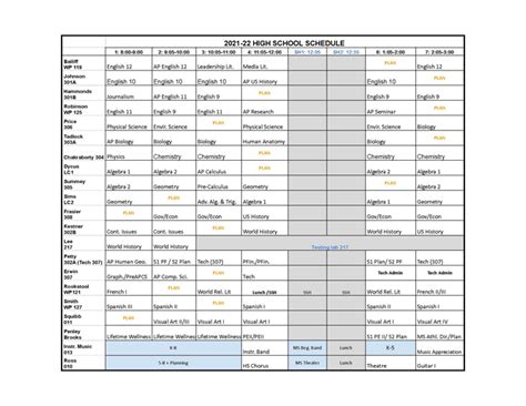 School Schedule Printable Back To School Series School Schedule Vrogue