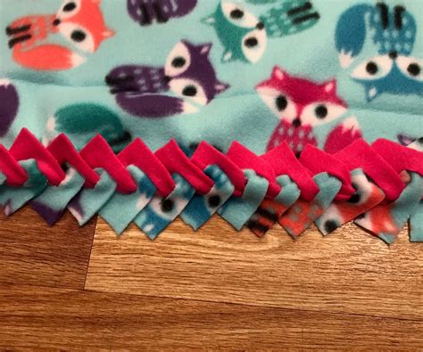 No Sew Fleece Blanket With Braided Edge 7 Steps Instructables