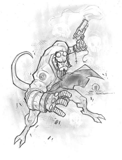 Hellboy Sketch By Joeyvazquez On Deviantart