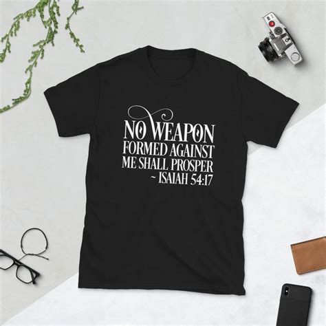 No Weapon Formed Against Me Shall Prosper Shirt Christian Etsy Uk