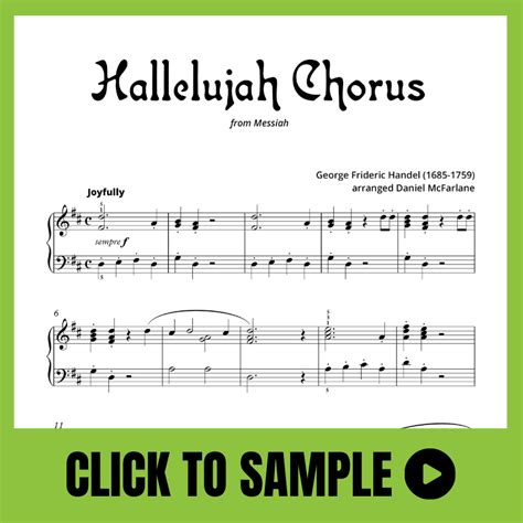 Arranging used as a noun is very rare. Hallelujah Chorus (Handel) (Early Intermediate - Grade 2 arrangement) - Supersonics Piano