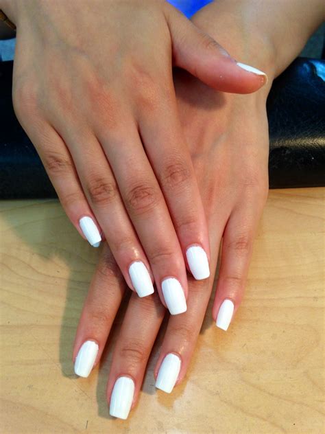 Gel Manicure Pure White Gel Manicure Manicure Nail Designs