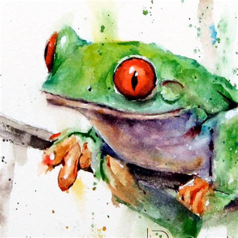 Tree Frog Watercolor Print Frog Art Frog Painting By Dean Etsy