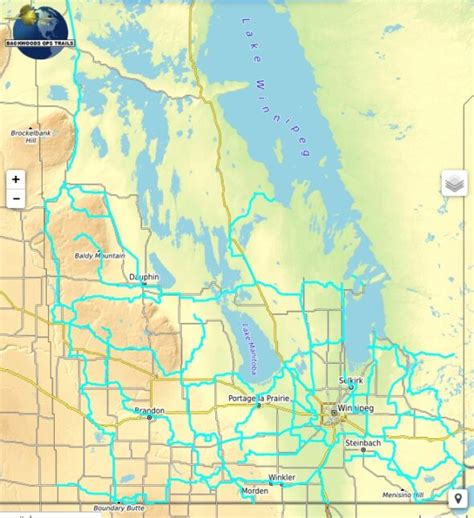 Manitoba Snowmobile Trail Map For Garmin Backwoods Gps Trails