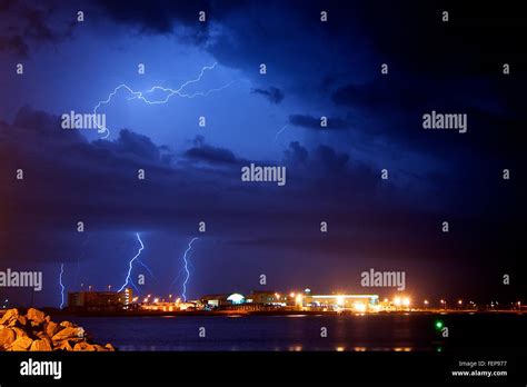 Thunderstorm Lightning Florida High Resolution Stock Photography And