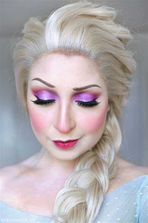 Elsa With Her Makeup Done Purple