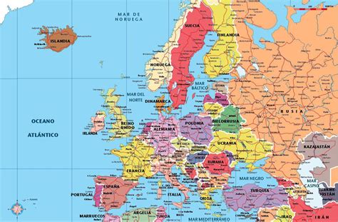 Mapa De Europa Con División Política Mapa De Europa