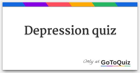 Depression Quiz