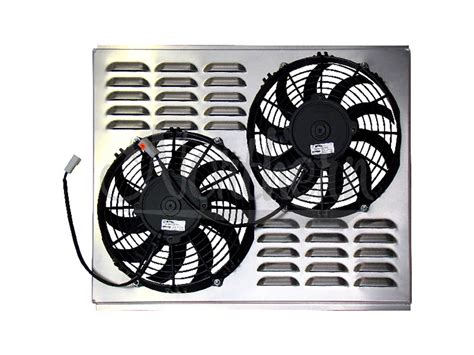 Electric Fan And Shroud Combo Kits Dual 10 Inch 1594 Cfm Fan Shroud