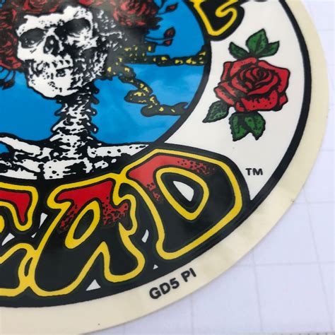 Vintage Grateful Dead Skull And Roses Decal Window Etsy
