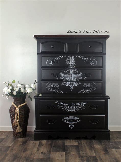 Chest of drawers makeover | Furniture makeover, Chest of drawers makeover, Black chest of drawers