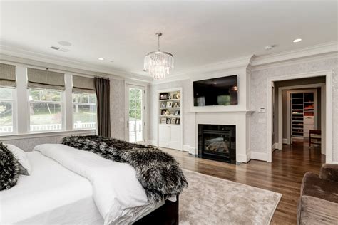 Luxury Loving Master Bedroom Fireplaces Sandy Spring