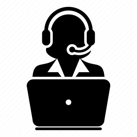 Call Center Computer Customer Help Service Support Woman Icon