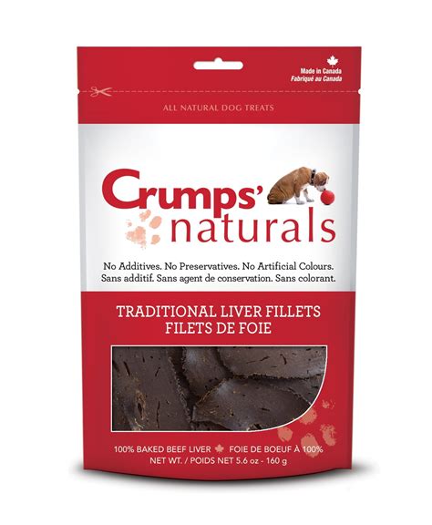 Crumps Naturals Traditional Liver Fillets Beef Dry Dog Treats 24 Oz