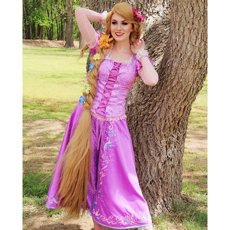 P144 Tangled Rapunzel Cosplay Costume Women Princess Dress Cosplay On