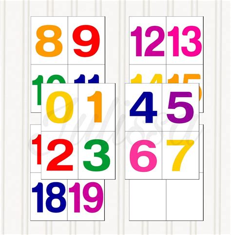 Number Flashcards Card Games For Kids Counting 1 20 Preschool And
