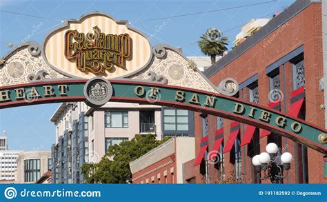 San Diego California Usa 13 Feb 2020 Gaslamp Quarter Historic