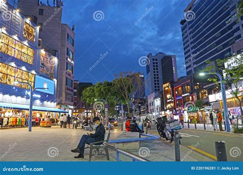 South Korea Seoul Hongdae Shopping Street Editorial Photo Image Of