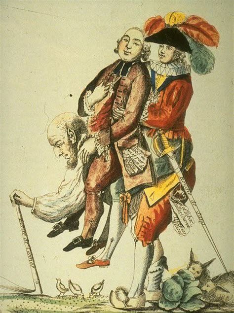 A Poster From The French Revolution Depicting A Clergyman And Nobleman