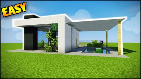 Minecraft How To Build A Modern House Easy Tutorial How To Build A