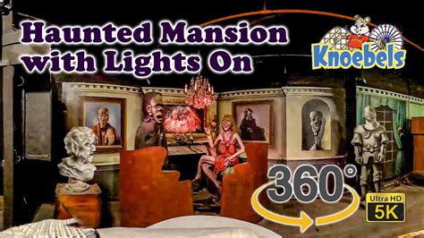 Vr 360 5k Lights On Knoebels Haunted Mansion On Ride Pov 2021 06 26 Youtube