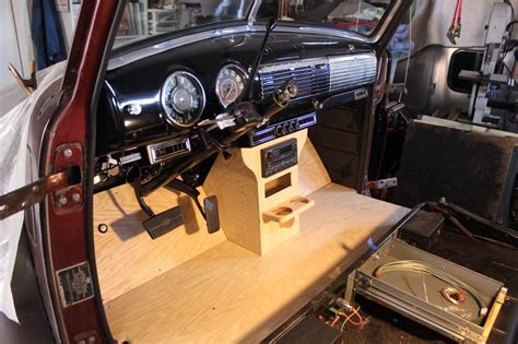 Wood Floor And Center Console In A Chevy Advance Design Pickup Truck