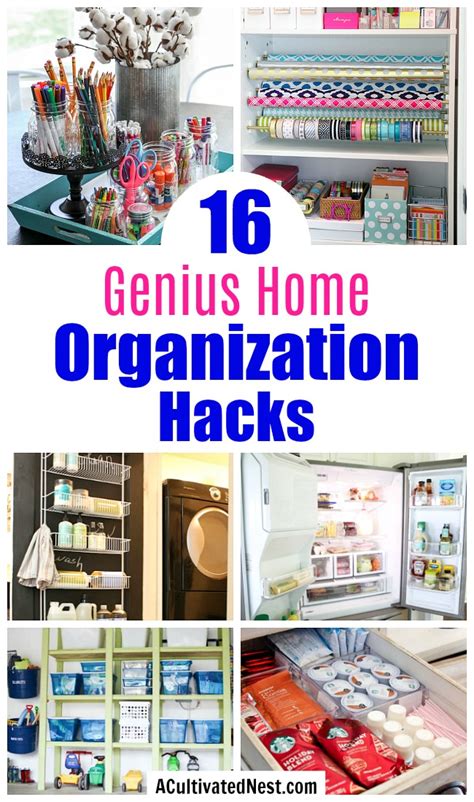 16 Genius Home Organization Hacks A Cultivated Nest