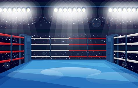Cartoon Boxing Ring Background