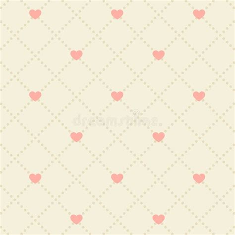 Seamless Pink Heart Pattern Stock Vector Illustration Of Happy