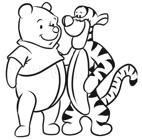 How To Draw Tigger And Pooh Step By Step Drawing Guide By Dawn Tigger And Pooh Winnie The