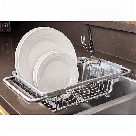 Org Aluminum Expandable Over The Sink Dish Rack Bed Bath And Beyond