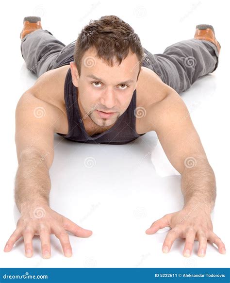 Man Lying On Floor Stock Image Image Of Hands Lying 5222611
