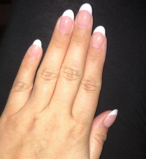 Oval Nails Complete With French Manicure Oval Nails Manicure
