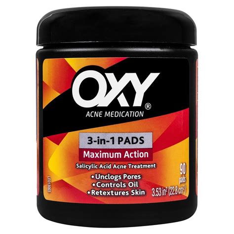 Maximum Action 3 In 1 Salicylic Acid Acne Treatment Pads Oxy 90 Pads