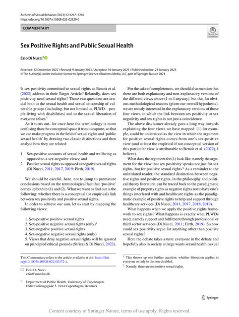 sex positive rights and public sexual health