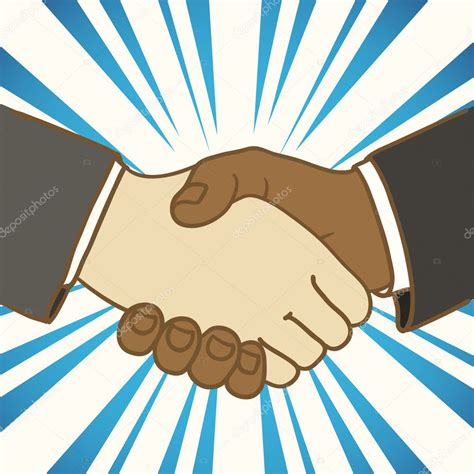 Illustration Of Two Businessmen Shaking Hands Good Deal ⬇ Vector Image
