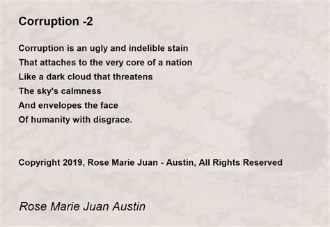 Corruption 2 Corruption 2 Poem By Rose Marie Juan Austin