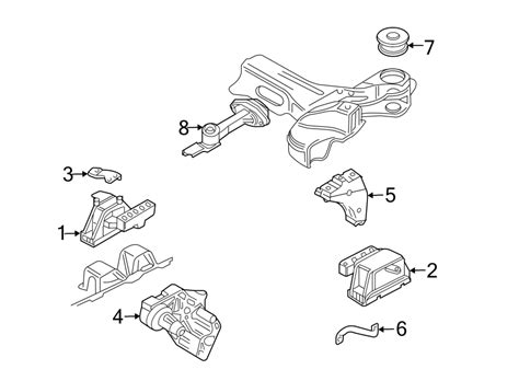 Information on the characteristics and settings of cars volkswagen. Volkswagen Jetta GLS Bracket. TRANSMISSION. Mount. Support ...