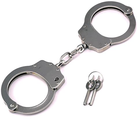 Professional Grade Handcuffs Police Double Lock Steel Metal Police