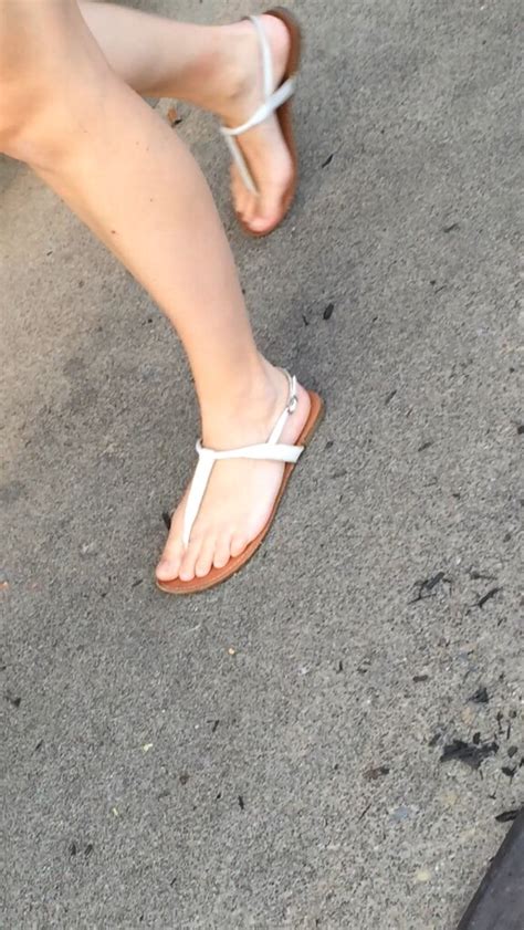 Milf In White Thongs Young Mom Showing Off Her Toes In Tho Thong