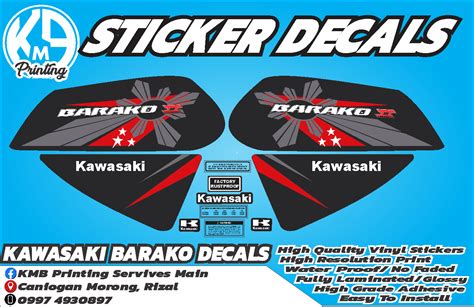Kawasaki Barako Sticker Decals New Design Lazada Ph